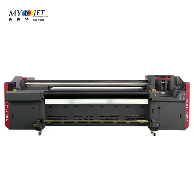 Myjet 2580 Uv stampante ibrida con Ricoh Gen5 testa 2.5m macchina da stampa digitale a getto d'inchiostro per le piccole imprese