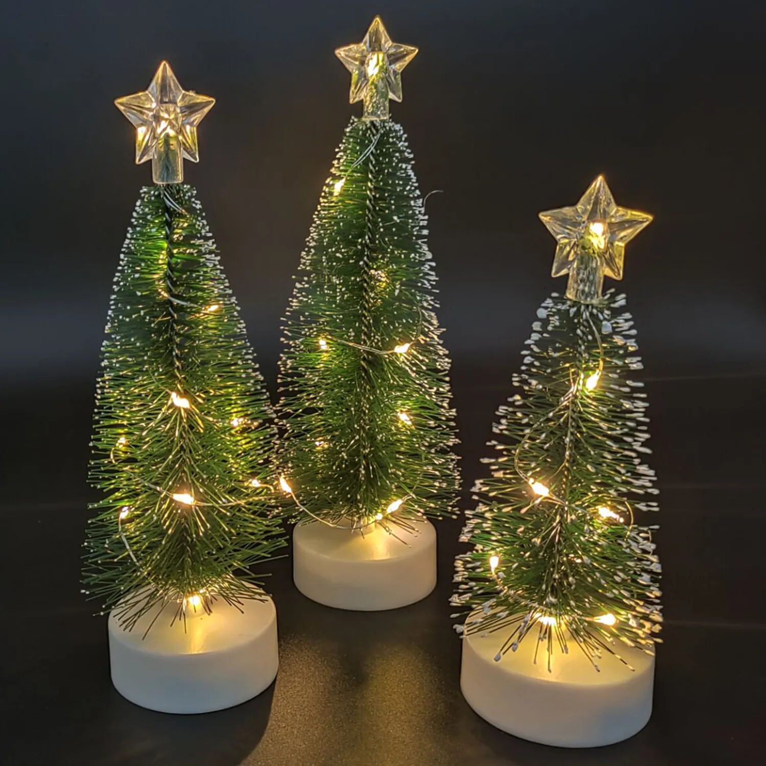 Luces de navidad para decoración romántica, luces Led con forma de árbol, sin llama, con batería, para el hogar, fiesta de navidad, venta al por mayor