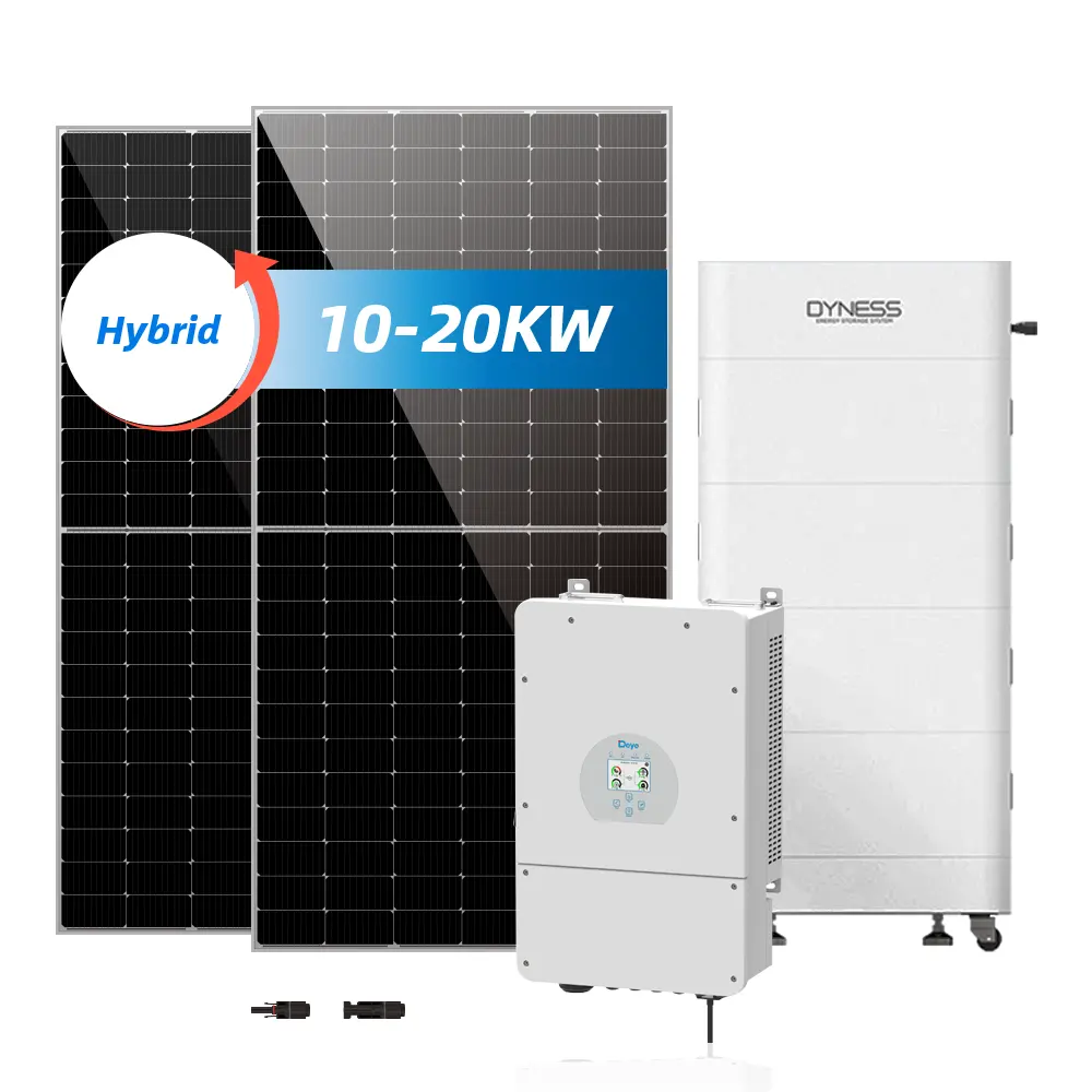 Komple Set 10Kw 15Kw 20KW güneş panelleri sistemi 5000 W kapalı ızgara güneş sistemi 5000 watt güneş enerjisi ev sistemi 30KW