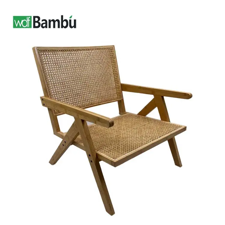 Precio al por mayor OEM/ODM madera Chaises De Salon Lounge Chair Poltronas Sessel cómoda silla de bambú para el hogar