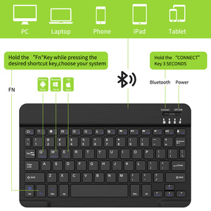 Teclado multidispositivo para Windows macOS iPadOS Android Bluetooth Compact Compatible con PC Tablet - Product Image 2
