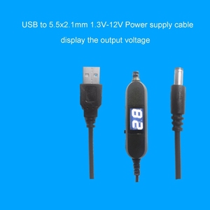 USB 5.5x2.1mm 1.5V 3V 4.5V 6V 9V 12V güç kablosu ayarlanabilir çıkış gerilimi kablosu Step Up aşağı dönüştürücü kablosu oyuncak saat - Product Image 5