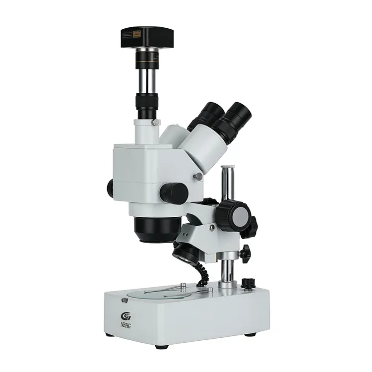 Microscopio digital estéreo trinocular con zoom WF10x/20mm, microscopio estéreo con zoom
