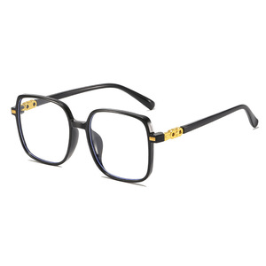 Estilo coreano Cyber Celebridade Flat <span class=keywords><strong>Glasses</strong></span> Grande Quadro Quadrado Anti-Blue Light Miopia Óculos para Mulheres Homens Trendy Frosted Cafe - Product Image 4
