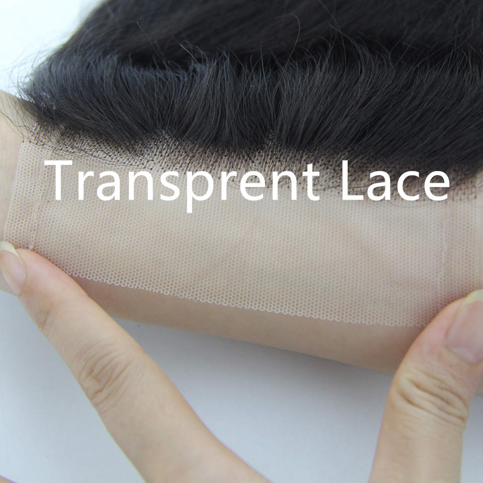 Frontal de encaje transparente