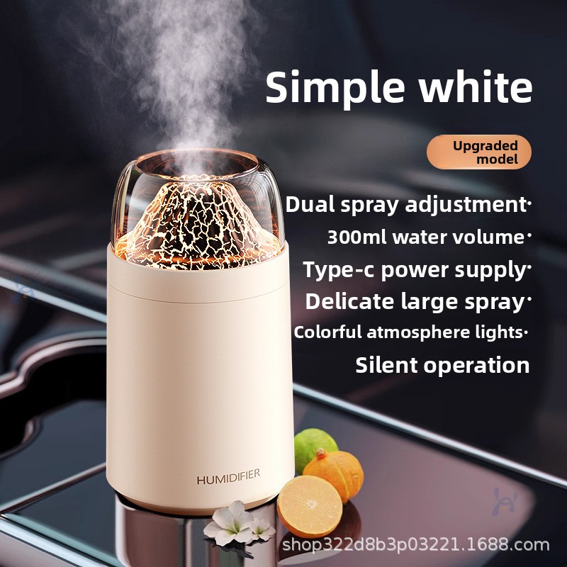 Volcano humidifier-white