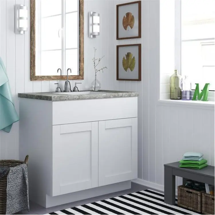 PRIMA Modernes Waschbecken mit Spiegel Badezimmerschränke wandmontage Waschtisch mit Sperrholz Badezimmerschrank