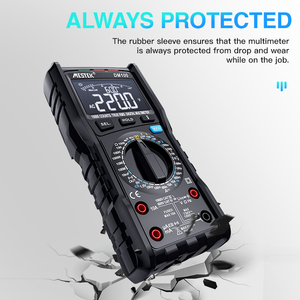 DM100 dijital multimetre yüksek hızlı akıllı çift çekirdekli t-rms ncv'deki sıcaklık multimetre anti-yanık sigorta Alarm multimetreler - Product Image 6