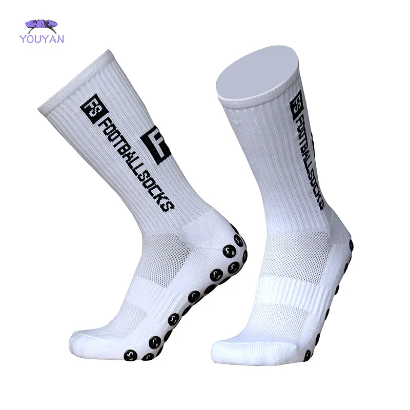 Chaussettes de football rondes en Silicone avec ventouse antidérapante, chaussettes de football, de sport pour hommes et femmes, chaussettes de Rugby de Baseball