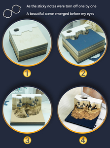 Tùy Chỉnh 3D Giấy Khắc Lâu Đài Điêu Khắc 3D <span class=keywords><strong>Notepad</strong></span> Cho Văn Phòng Trang Trí Nội Thất-Cá Nhân 3D Memo Pad Với Chủ Bút - Product Image 5