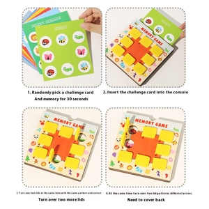 CE Montessori Wooden Tabletop Memory <strong>Challenge</strong> Flip Chess Set Kids Family Interactive Educational Logical Thinking <strong>Matching</strong> Toy - Product Image 4