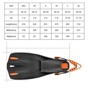 ALOMA chuyên nghiệp Scuba Diving vây mới Trọng lượng nhẹ TPR bơi chân chèo cho người lớn snorkeling bơi vây - Product Image 6