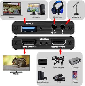 SYONG 4K HDMI Video Game Capture Card Device1080P 60FPS HDMI a USB 3,0 Tarjeta de captura para Streaming Capture Card Nintendo Switch - Product Image 2