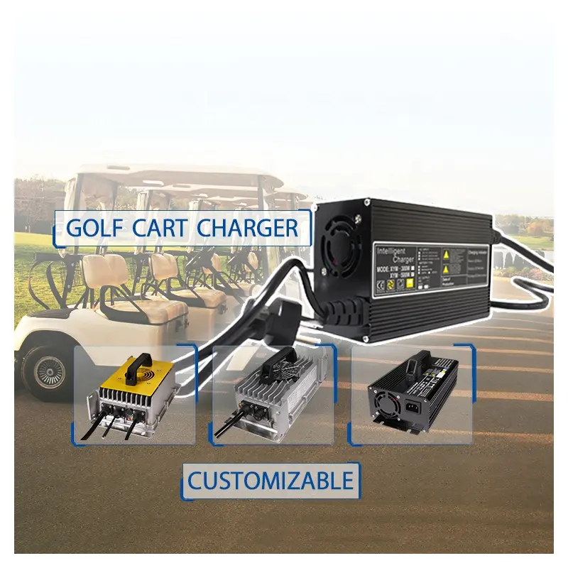 Carregador de bateria de carro com carrinho de golfe 48V 15A Carregador de bateria de chumbo Aicd de venda quente
