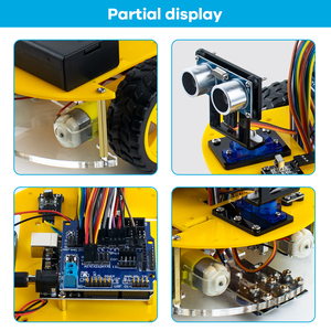 Kit multifunzione per auto Robot 4WD modulo ad ultrasuoni Kit di montaggio per auto Robot per arduino