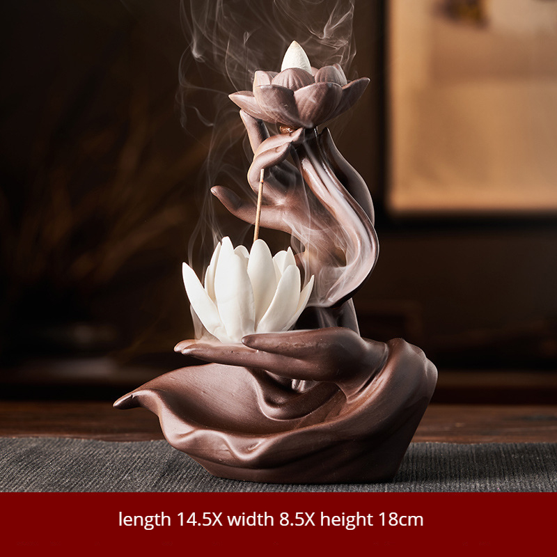 La main de Bouddha Lotus Coeur (Lotus Blanc)