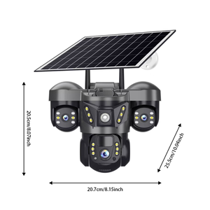 V380 ngoài trời không thấm nước năng lượng mặt trời thực sự Ba mắt thế hệ 4G <span class=keywords><strong>Camera</strong></span> An Ninh Gia Đình CMOS IP đám mây xuyên biên giới bán buôn - Product Image 6