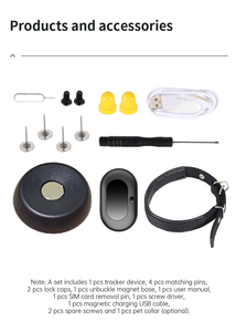 V41ติดตามสัตว์เลี้ยง GPS 2G/4G LTE + WCDMA + GSM Cat Dog GPS Locator พร้อมการติดตามเรียลไทม์ป้องกันการสูญเสีย SOS การค้นหาอัจฉริยะ - Product Image 6