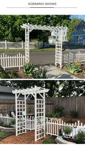 Eco-friendly <strong>PVC</strong> &amp; PE Security Garden Arch <strong>Arbor</strong> Modern Design Easily Assembled Climbing Roses Pergola Custom Sizes - Product Image 4
