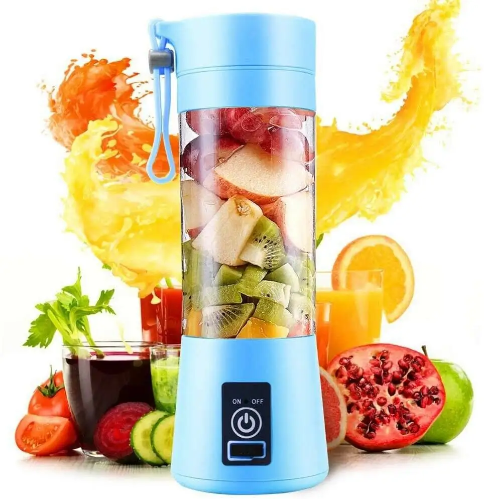 Wholesale Electric USB Fresh Orange Juicer Mini Blender Smoothies Six Blades Commercial Handle Portable Blenders and Juicers