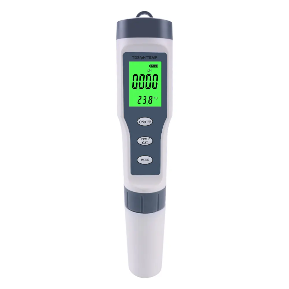 Medidor de PH profesional TDS PH/TDS/medidor de temperatura probador de Monitor Digital de calidad del agua para piscinas, agua potable, acuarios