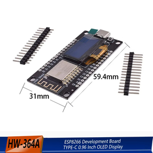 Entwicklungs platine NodeMCU ESP8266 mit 0,96 Zoll OLED-Anzeige CH340G ESP-12E WiFi-Modul TYPE-C USB - Product Image 6
