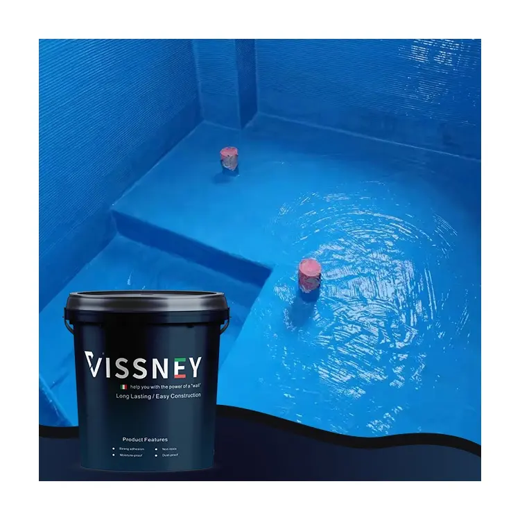 Vissney polímero acrílico dos componentes K11 revestimiento impermeable Flexible para baño inodoro pared