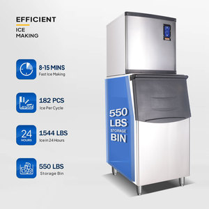 1000kg/24H Making Ice Commercial Stainless Steel Shell Split Ice Machine Fully <strong>Automatic</strong> Cube Shape Ice Maker Machine - Product Image 3