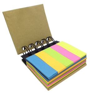 Notas adhesivas fluorescentes personalizadas de 5 colores para estudiantes libreta adhesiva espiral personalizada barata - Product Image 1