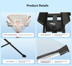 Bán buôn bóng rổ rebounder Net trở lại hệ thống di động bắn huấn luyện viên phục hồi bắn huấn luyện viên bóng rổ thiết bị đào tạo - Product Image 5