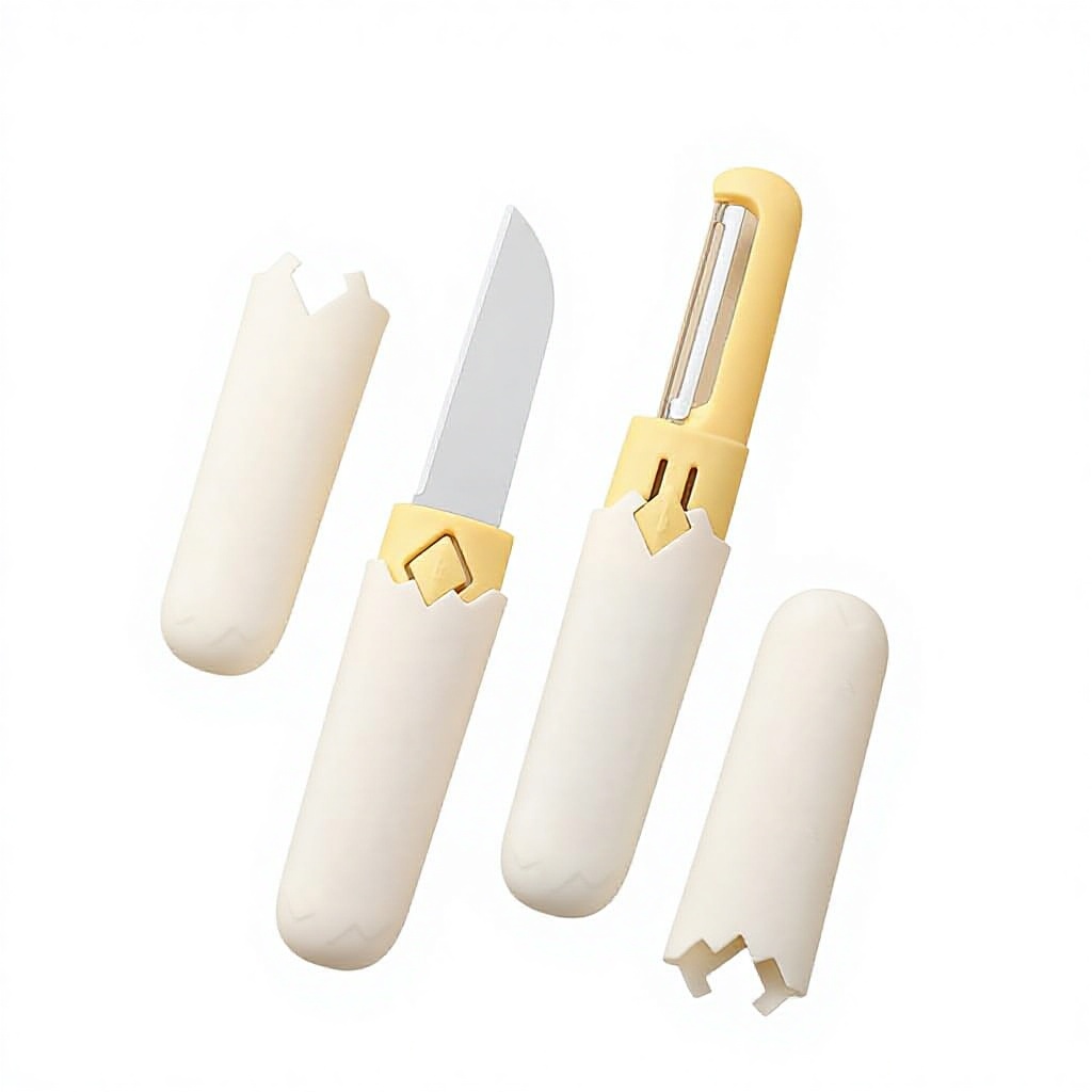 Double-headed fruit knife-milk white