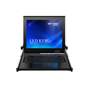17นิ้ว LCD KVM Switch VGA 8พอร์ตสำหรับแร็ค1U,MT-VIKI Rackmount KVM Console 8X1ลิ้นชัก + 8แพ็คสาย USB VGA - Product Image 3