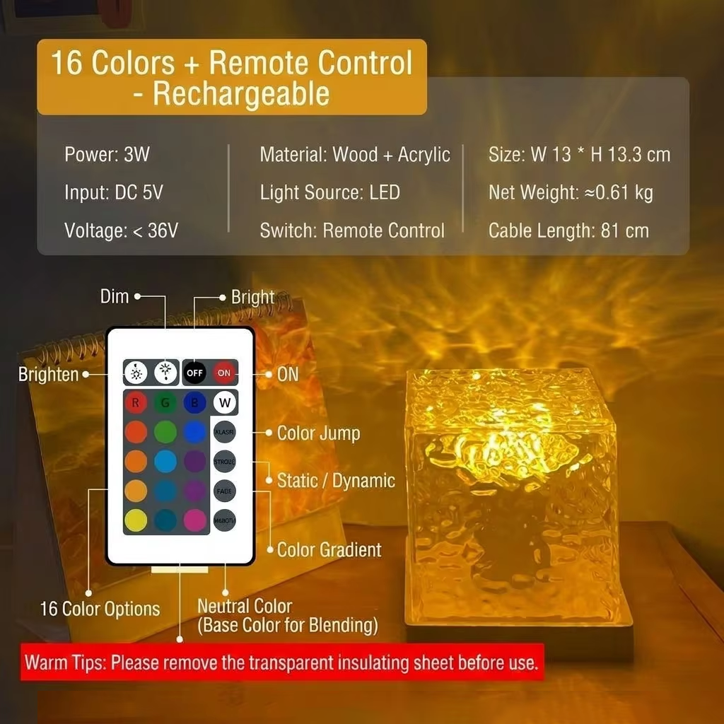 L - RGB 16 Colors - Rechargeable - Remote