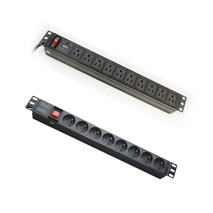 1U 19 "çok amaçlı soket 8port PDU raf montajı sunucu rafı veri merkezi için güç şeridi güç dağıtım ünitesi - Product Image 5