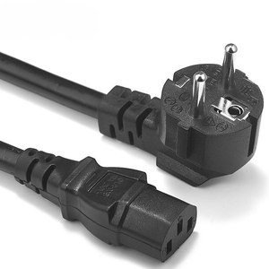 EU VDEリストタイプF 3プロング0.75/1/1.5/2.5mm sq電源コードストレート/角度付き防水PVC/ラバー電源コード接地ピン付き - Product Image 3