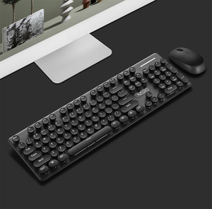 Teclado y ratón inalámbricos para ordenador, combo de teclado y ratón redondo de 2019 ghz, barato, superventas, 2,4 - Product Image 3