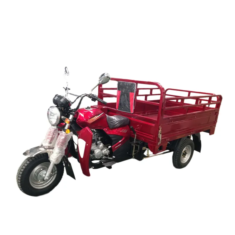Triciclo de dos plazas de doble cubierta, triciclo de 150cc, diésel, para granja pesada, 3 ruedas