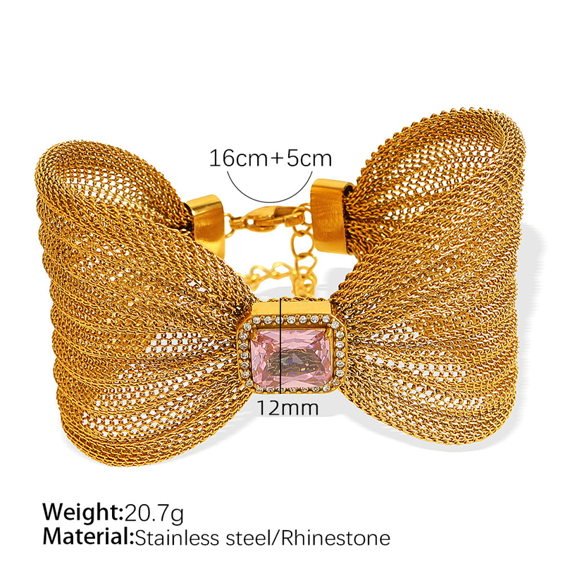 SL65 pink zirconium gold bracelet