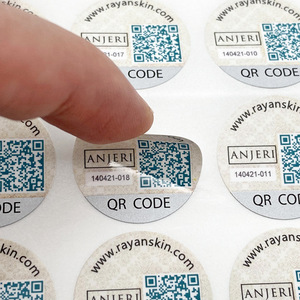 Etiqueta Adhesiva qr impresa personalizada, etiqueta de código con rascado, holograma anti-arañazos falsos, pegatinas de etiqueta de seguridad - Product Image 5