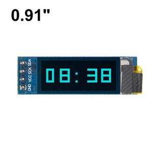 0.91 inç OLED modülü 0.91 "beyaz/mavi OLED 128X32 OLED LCD LED ekran modülü 0.91" IIC iletişim