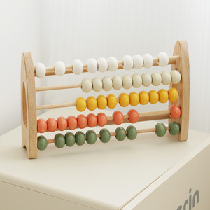 Nordic <strong>Style</strong> Beech Wood Macaron Calculation Frame Ins Kindergarten Early Education Cognitive Wooden <strong>Toy</strong> for 3-4-5 Years <strong>Old</strong> - Product Image 2