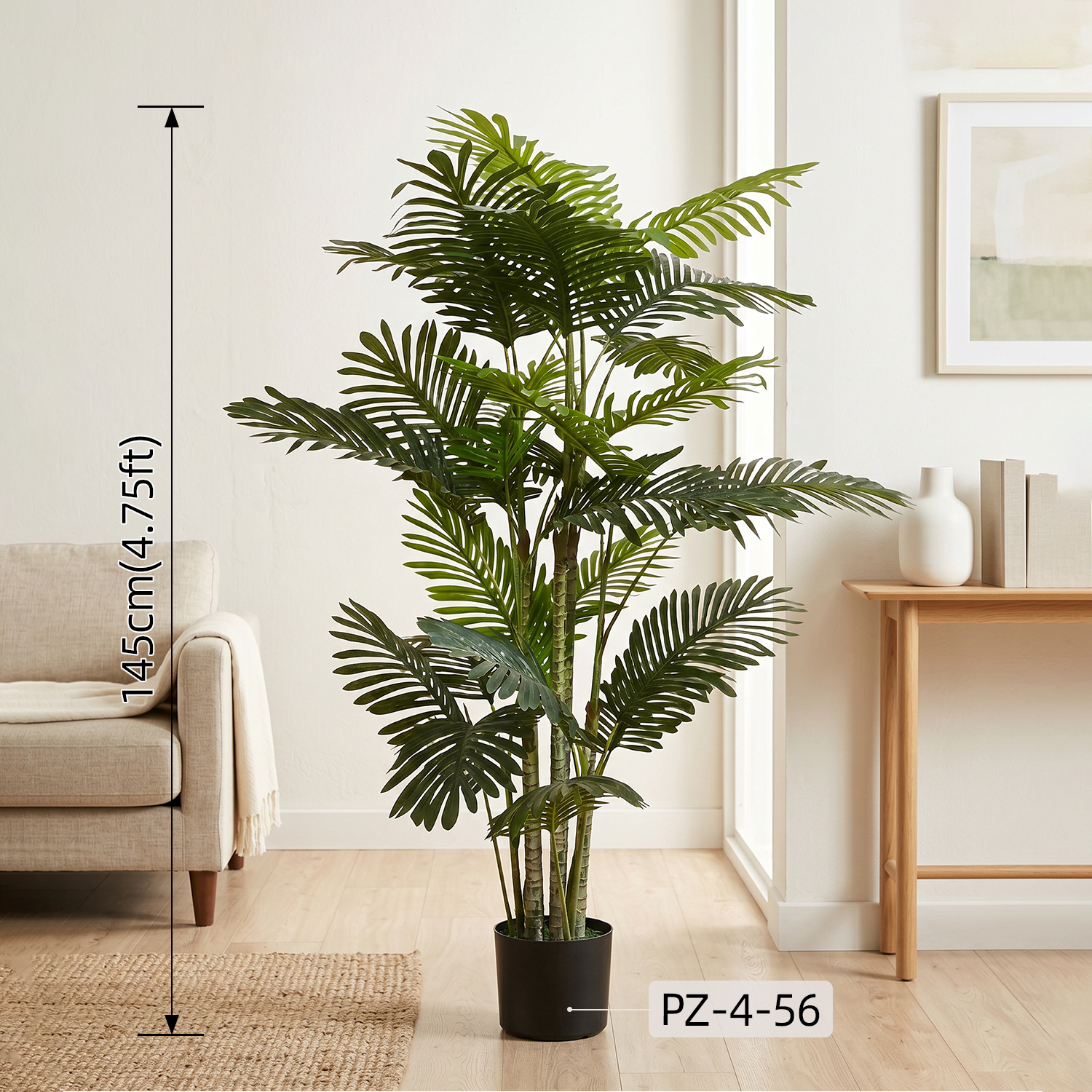 Faux Palm Tree Realistic Artificial Greenery Tropical Plant