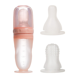 デザインOEM 3-in-1マジックシリコン哺乳瓶カスタム工場パターン新機能ベビーフードスクイーズ哺乳瓶 - Product Image 3