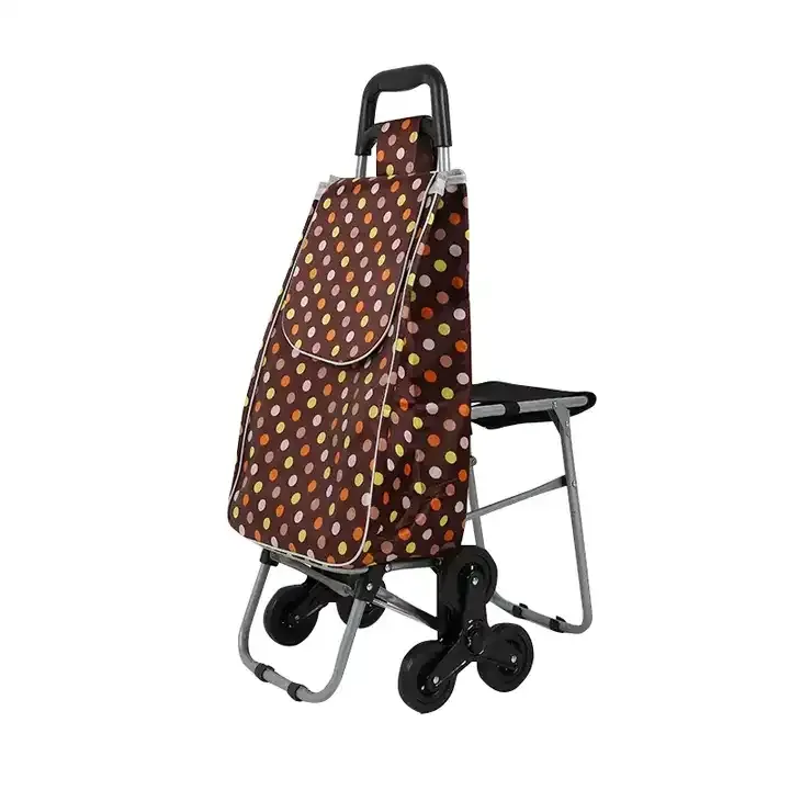 Katlanır bakkal alışveriş sepeti, ağır merdiven tırmanma arabası üç tekerlekli, büyük su geçirmez alışveriş çantası alışveriş sepeti