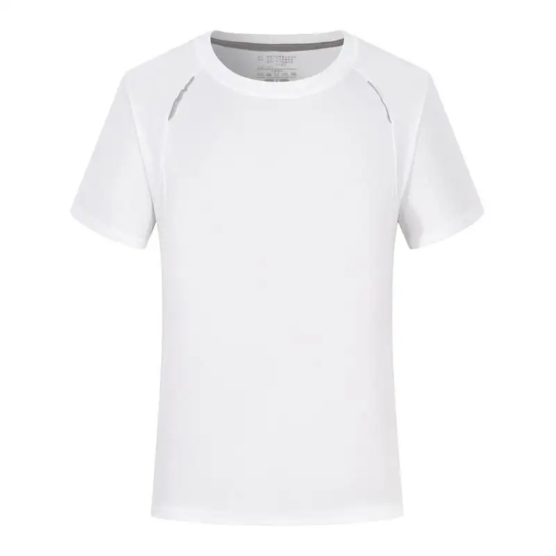 Camiseta de secado rápido para ejercicio antibacteriano de iones plateados, camiseta personalizada con estampado de camiseta en blanco