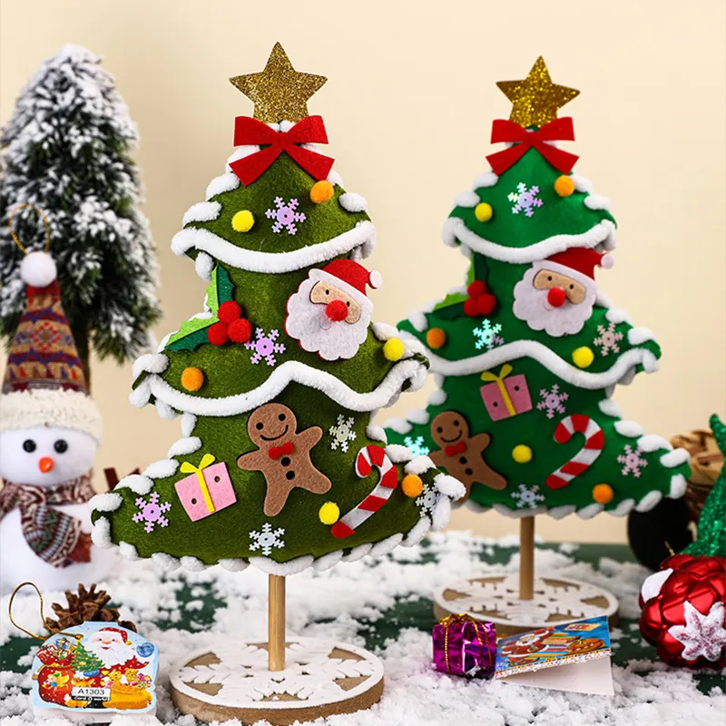 Árbol de Navidad, paquete de material DIY, juguetes creativos hechos a mano para niños, regalos de decoración de Navidad