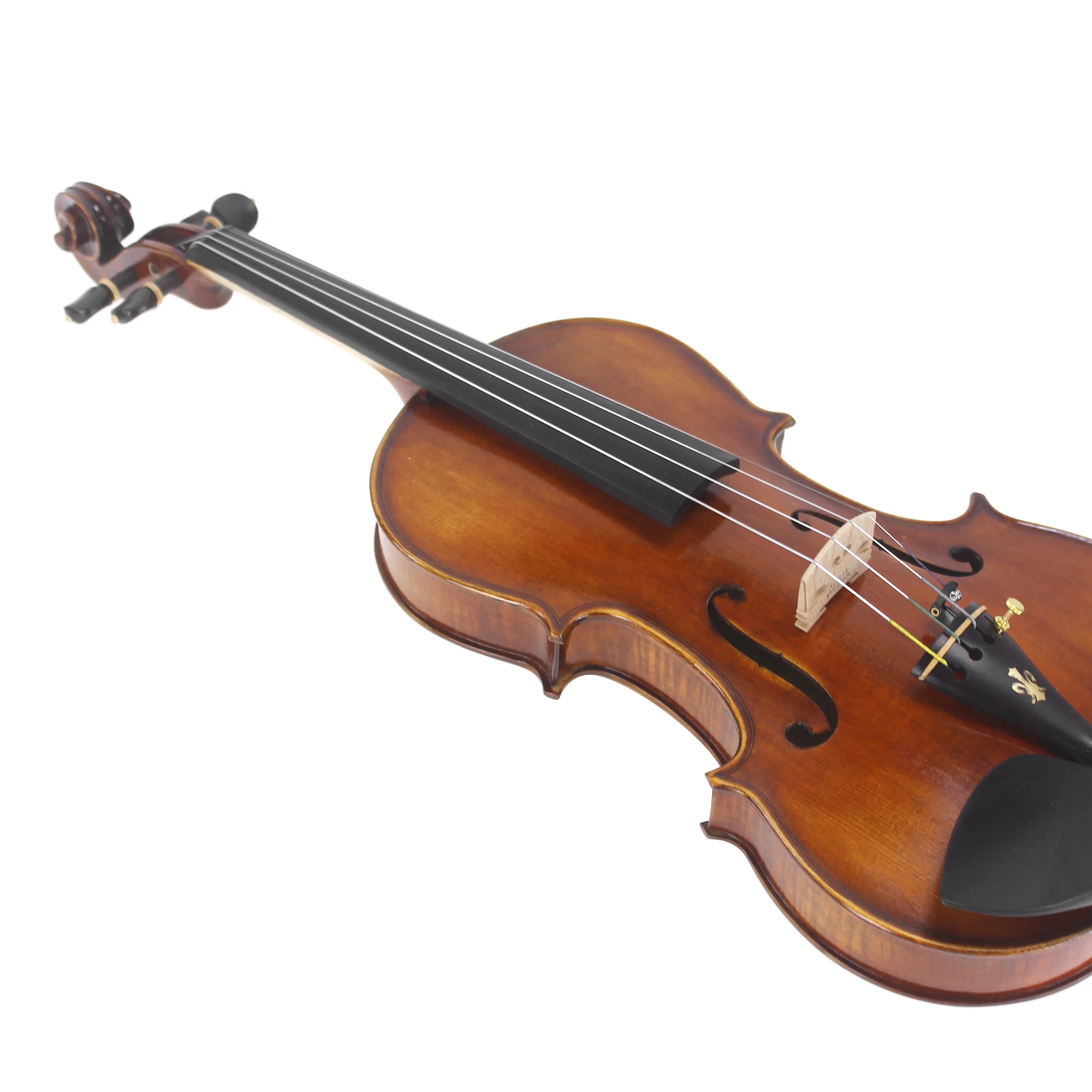 China fornecedor de alta qualidade artesanal material europeu de bordo violino violino dourado amarelo violino