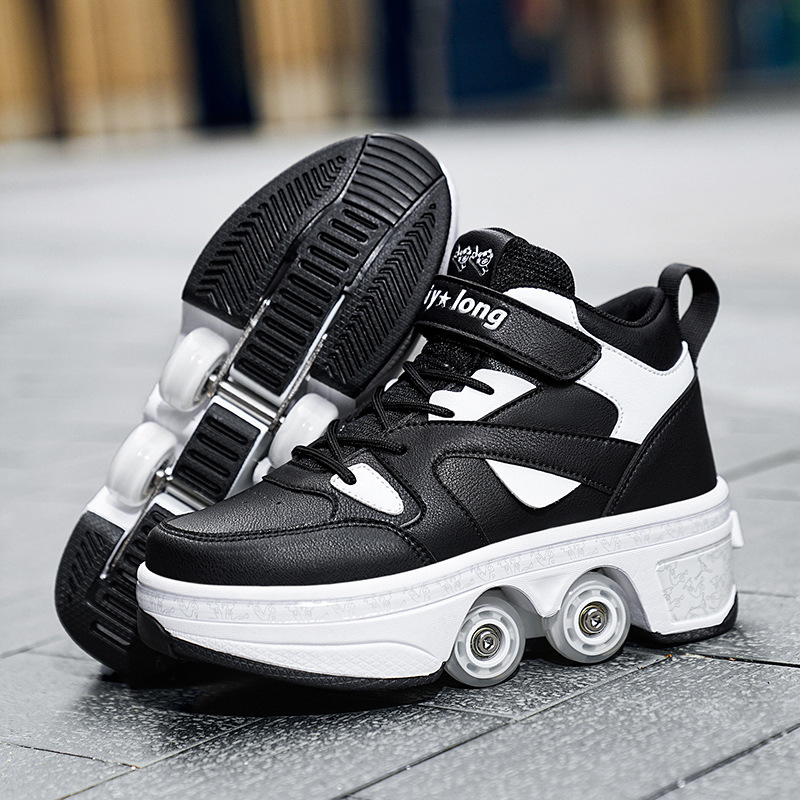 198 Black and White, Four-Wheel One-Click Retraction