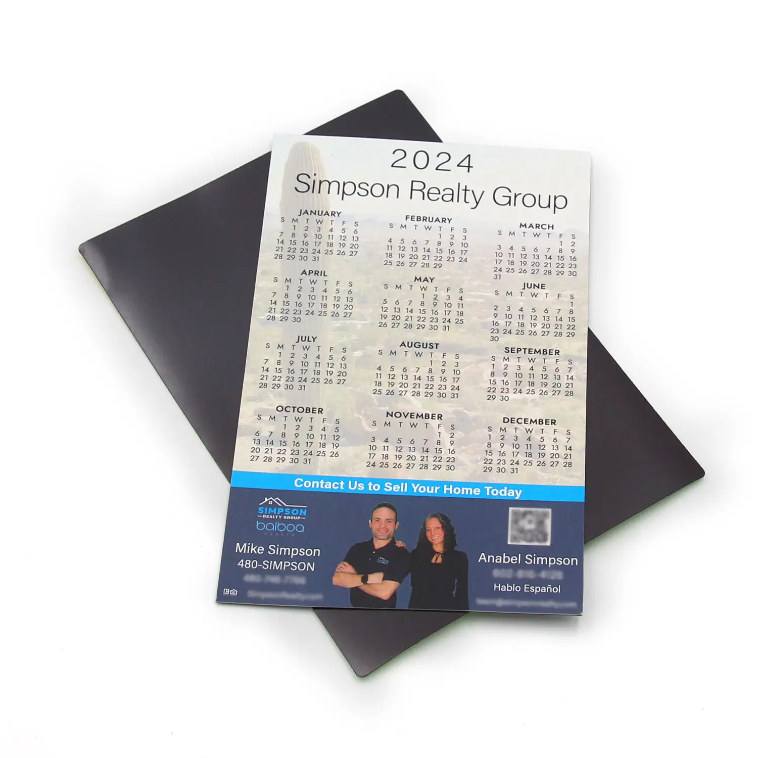 販促用不動産カレンダー冷蔵庫マグネットカード冷蔵庫用カスタム磁気カレンダー