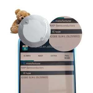 Etiqueta de chip RFID personalizada de 13,56 Mhz, etiqueta de chip RFID con incrustaciones húmedas sin contacto o código adhesivo, pegatinas slixl de 32 bytes, chips SLIXL, etiqueta NFC